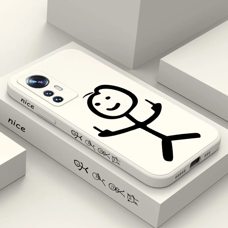 Line Man Liquid Silicone Phone Case for Xiaomi - Premium Protection and Style