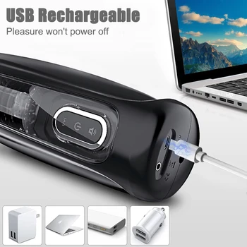 Automatic Telescopic Rotation Male Masturbator Sex Toy for Men Simulation Vagina Blowjob Pussy Masturbation Cup Adult Goods 5