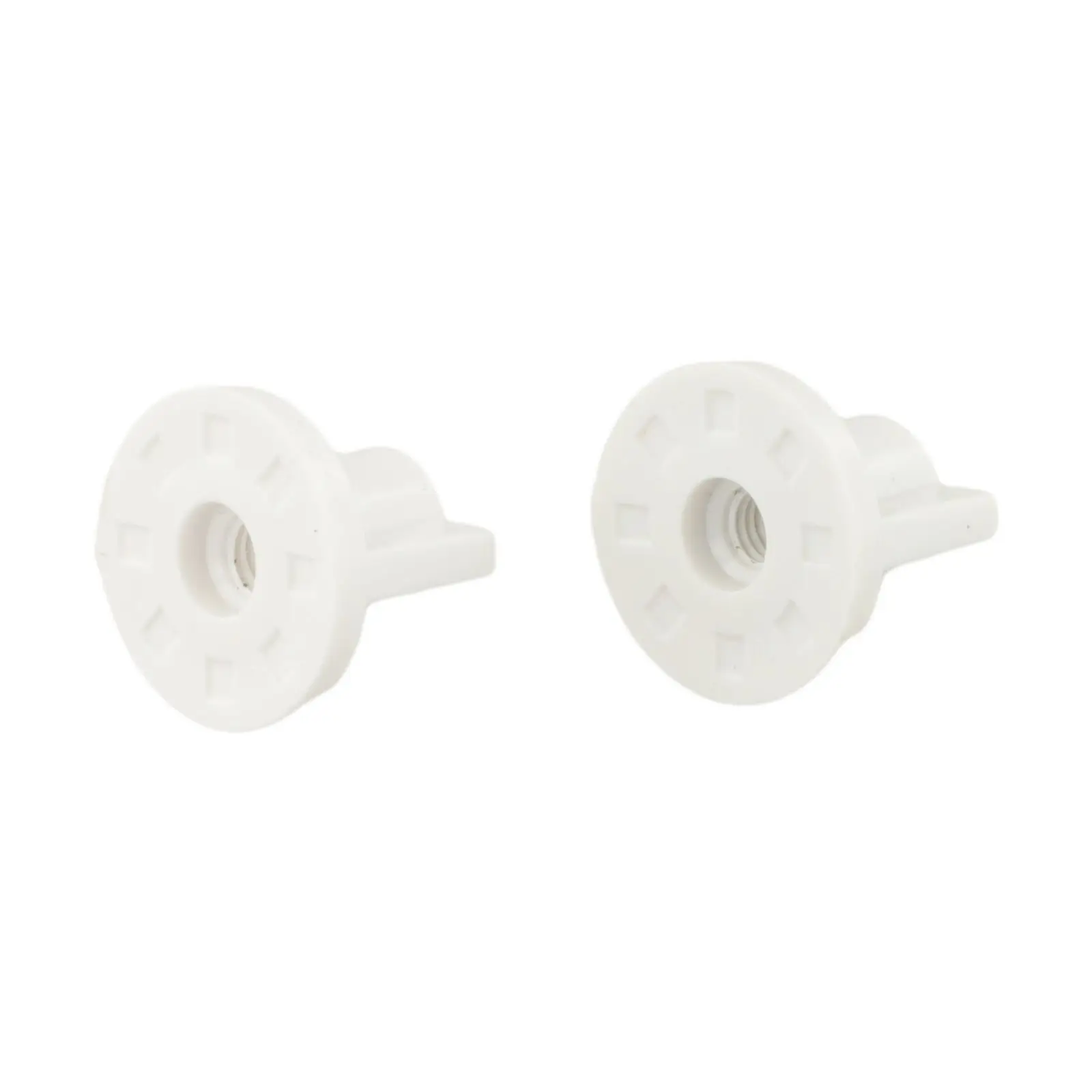 2PCS 변기 뚜껑 하단 고정 너트 6mm 나사와 호환 가능 안정적인 뚜껑 부착을 위한 플라스틱 구조