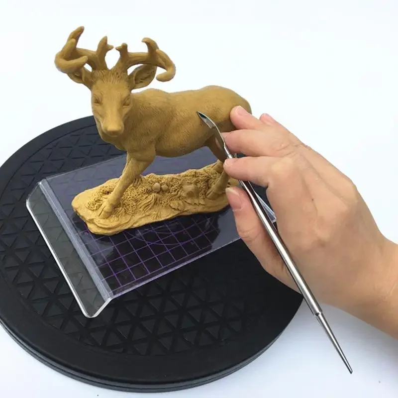 1 Pcs Stainless Steel Pottery Clay Sculpture Tool Double Sharp DIY Accessories Carving Engrave Length 16.2 CM Diameter 0.5 CM