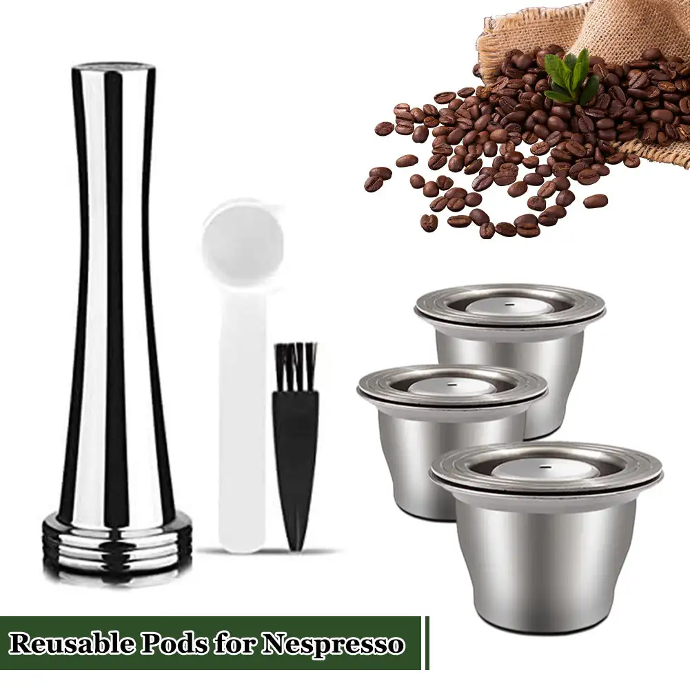 Reusable Pods for Reusable Stainless Steel Capsule Crema Espresso Coffee Filters Pods Coffee Accessories