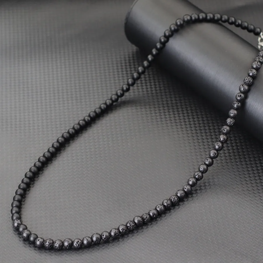 Stainless Steel Tiger Eyes Necklace for Men