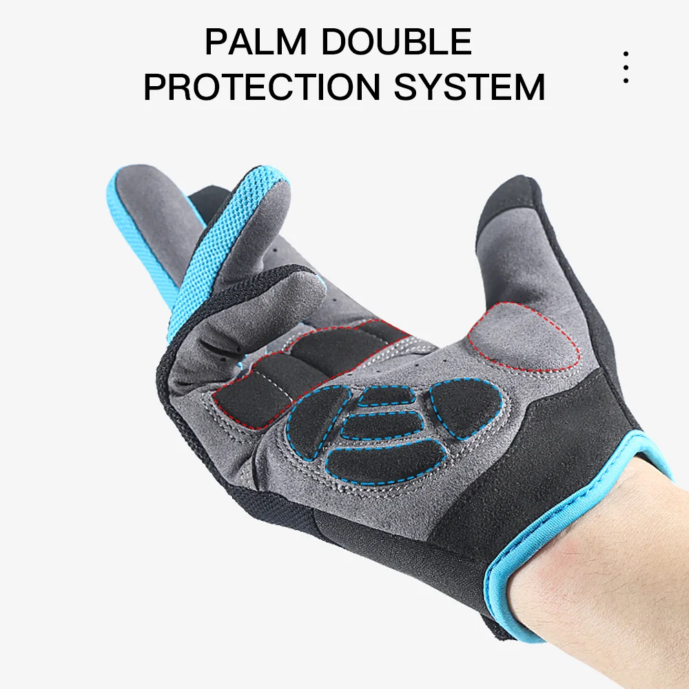 

New Cycling Full Finger Gloves Thicken Absorption Shock Pads Breathable Anti-slip Outdoor Sports Hiking MTB Riding Gloves