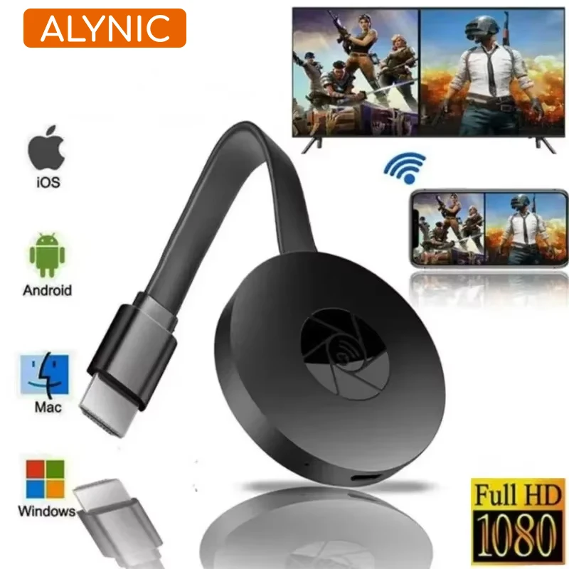 VIKEFON 1080P G2 For MiraScreen Display Anycast Wifi HDMI Portable Miracast Dongle Compatible For TV Android Ios Mirror Screen