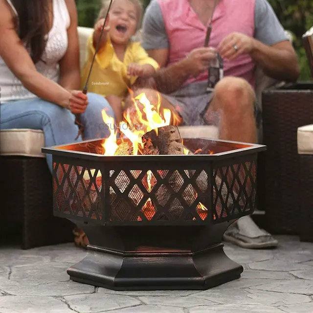 Rézrendszer Tűzhelye Európának Kültéri Fűtőszén Karjaik Kreatív Szabadidő Udvar Barbecue Faszén Brazier - Image 5