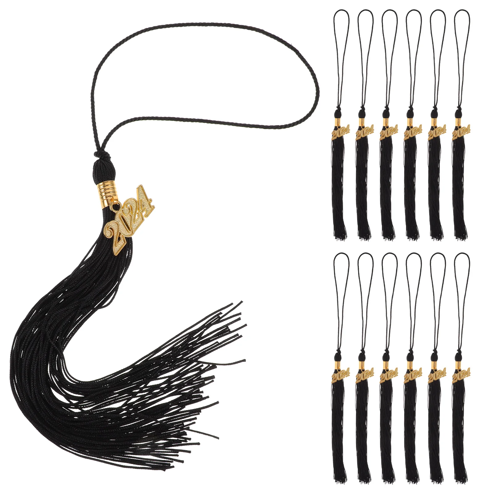 

Tehaux 2024 Graduation Tassels Charms Academic Grad Cap Diy Hat Ceremonies Accessories Blue Gold
