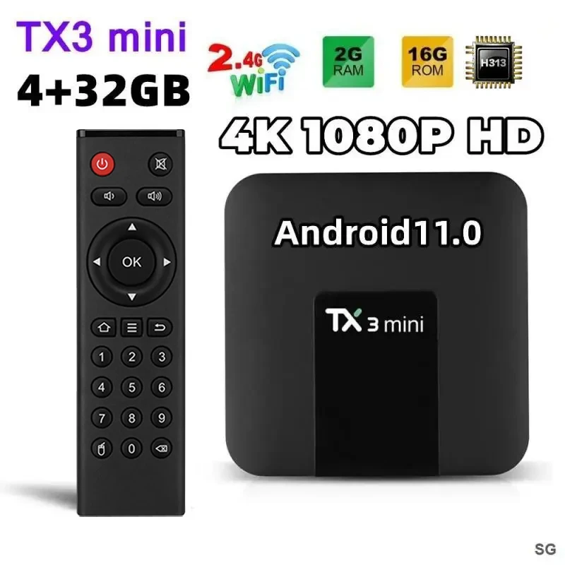 その他 TVBOX HK1 RBOX K8S Android TV Box 13.0 ARM Cortex A53 Quad-Core 4GB RAM
