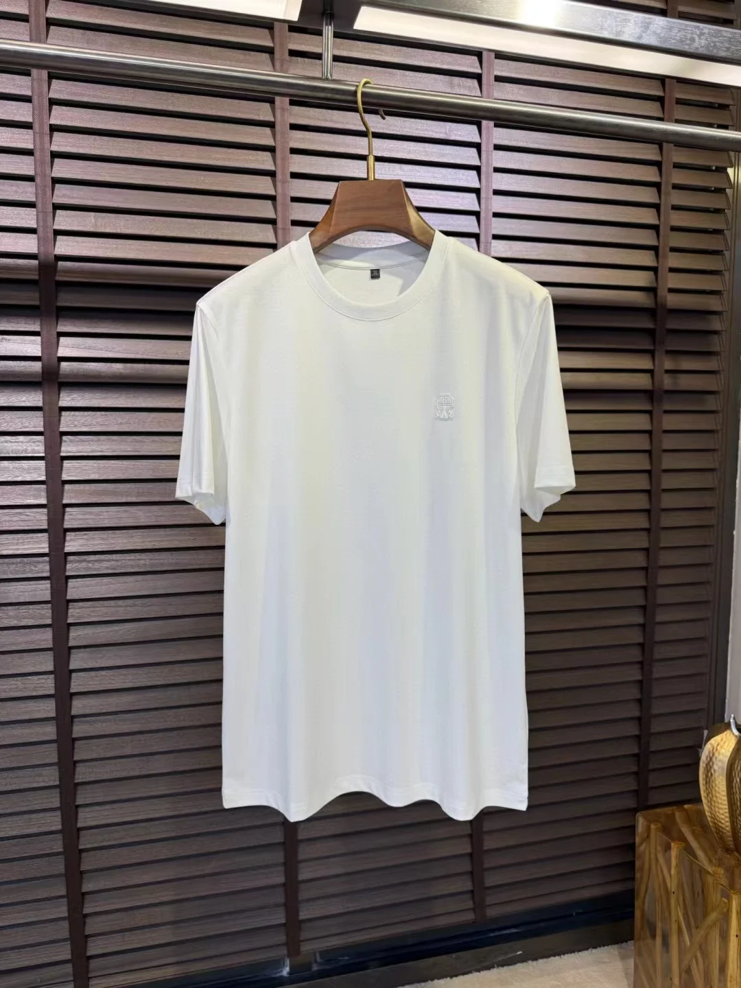 Spring and Summer New Short-sleeved Old Money Style Italian BC Men's High-end Crew Neck Fashion Simple Casual T-shirt