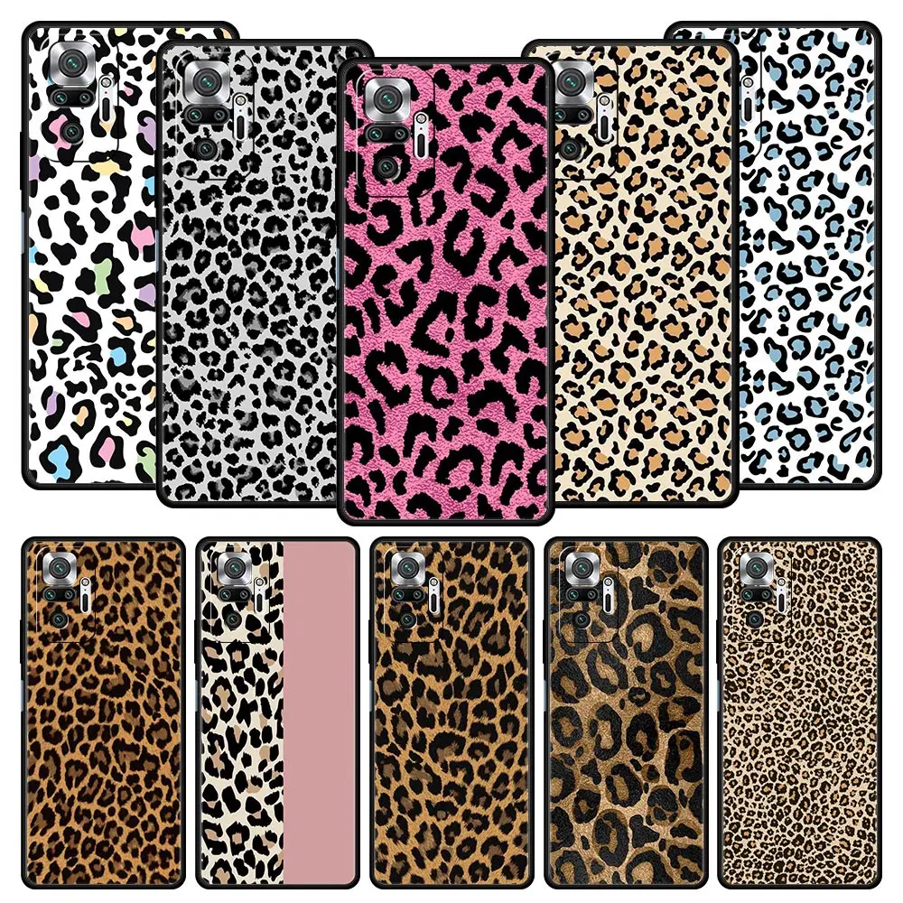 Leopard Cheetah Print Black Phone Case Cover