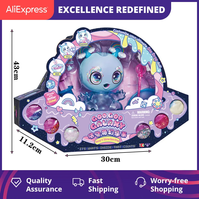 Goo Goo Galaxy Slime Doll Fantasy Galactic Glitter Slime Baby