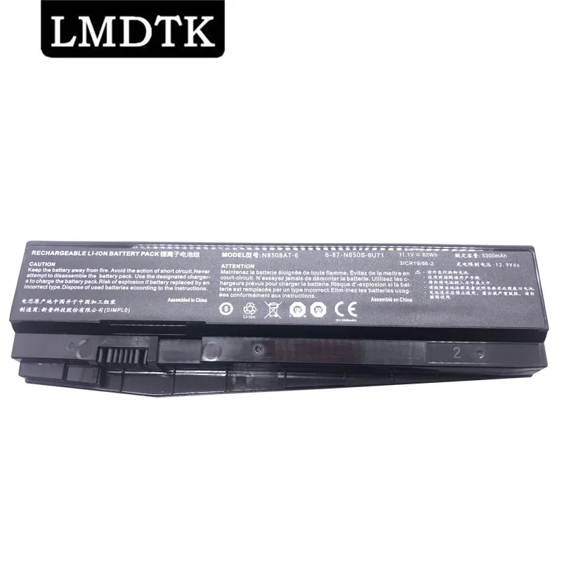 

LMDTK New N850BAT-6 Laptop Battery For Clevo N850 N850HC N850HJ N870HC N870HJ1 N870HK1 N850HJ1 N850HK1 N850HN 11.1V 62WH 47WH