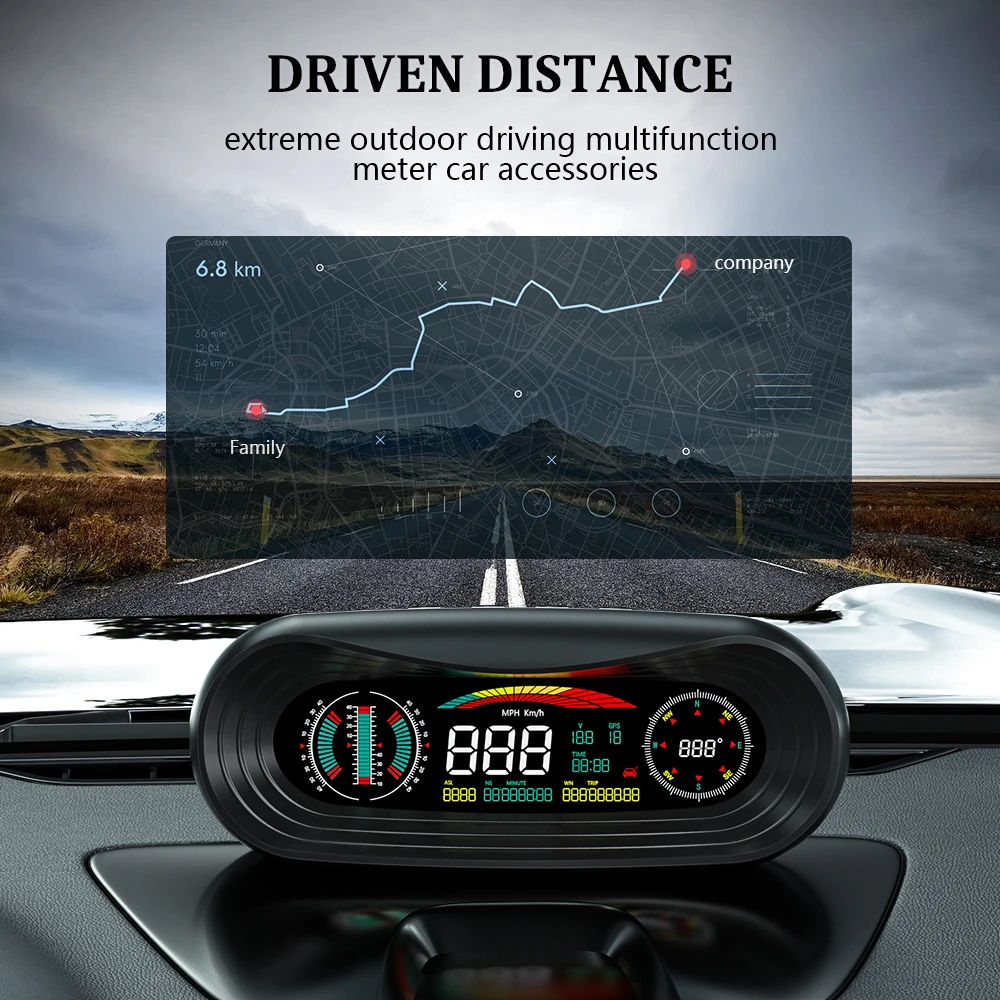 OBDHUD P18 GPS HUD  ӵ  ÷, ڵ  ˶ ð,  ħ  跮, ڵ ׼