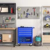 Steel Rolling Tool Box Cabinet Garage 4-Drawer Blue Anti-Rust Storage Organizer Includes Locking System Drawer Liner Soft Close 6