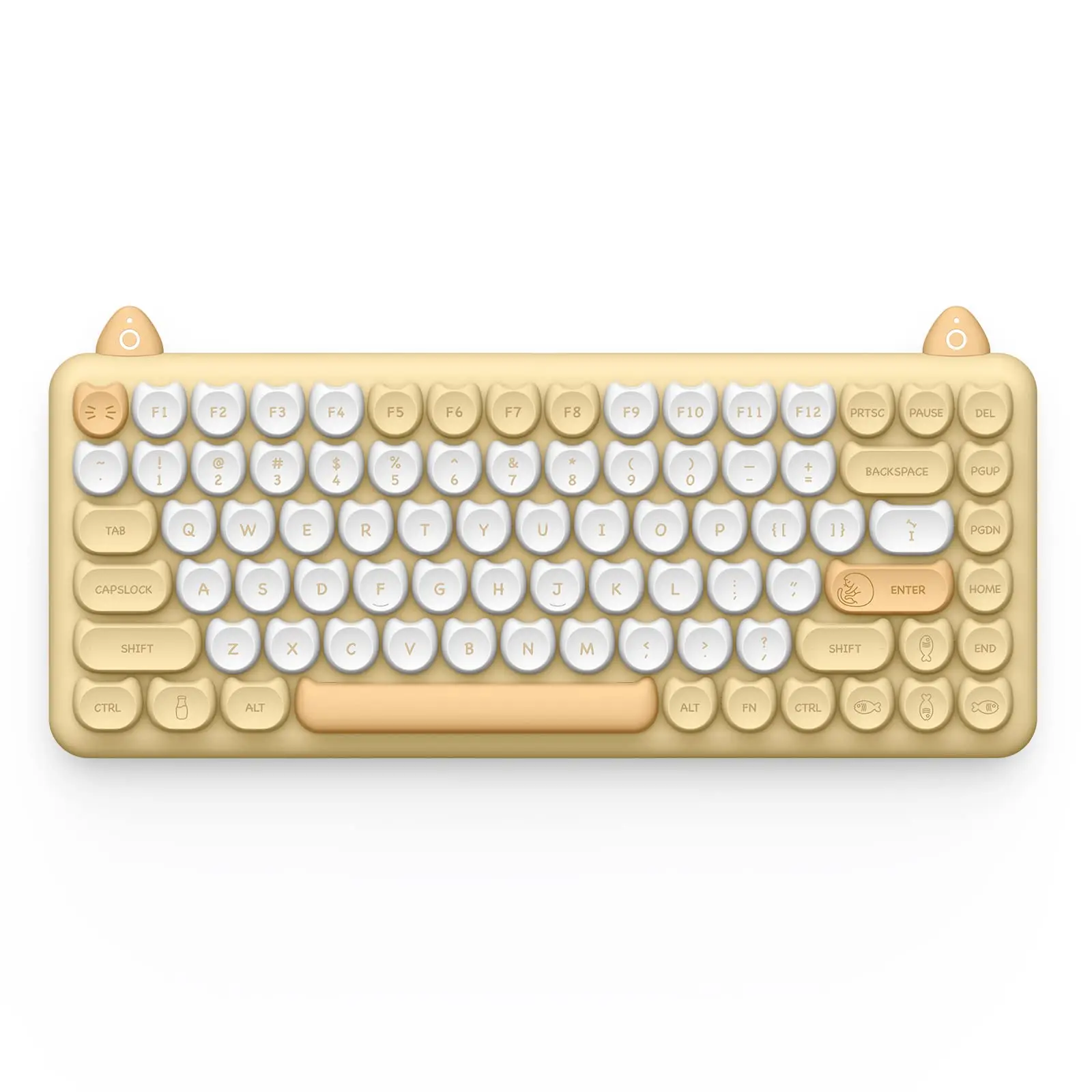 Iqunix m80 purry catワイヤレスメカニカルキーボード、kailhブルー