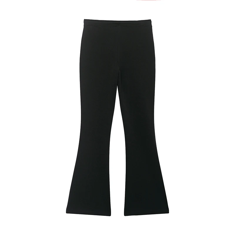 Willshela Women Fashion Solid Drawstring Flare Pants Vintage High Elastic Waist Full Length Female Chic Lady Trousers