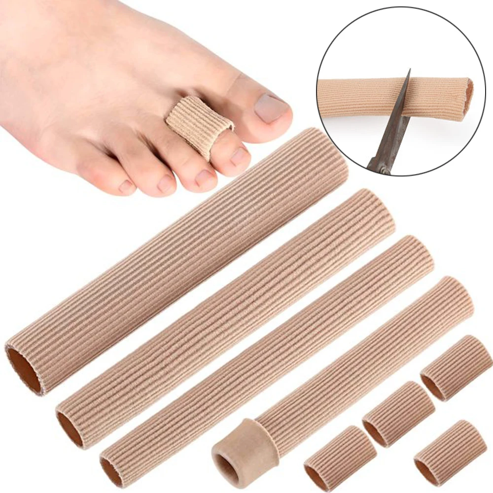 

Toe Cushion Tube Sleeves Fabric Toe Separator Finger Protector Applicator Corn Callus Remover Bunion Corrector Pedicure Tools