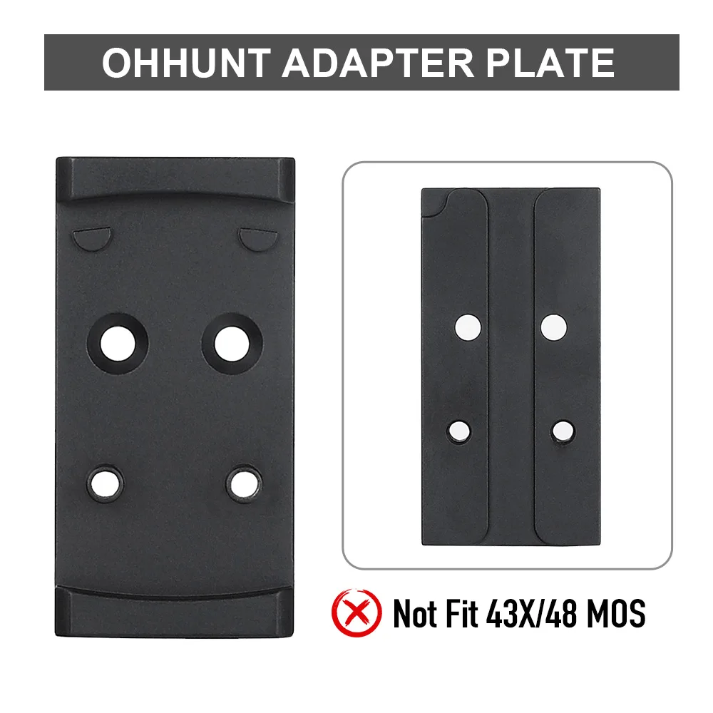 Red Dot Sight ohhunt Red Dot Adapter Plate Compatible with 407K 507K EPS Carry RomeoZero and RD U1