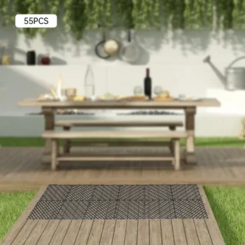 55-Pack Black Non-Slip Deck Tiles 1
