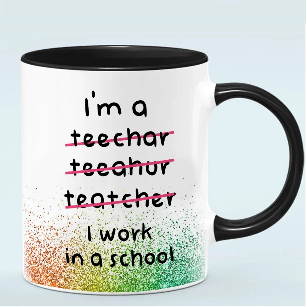 

Teaware Porcelain Tea Cups, Teacher Mugs, School Education, Students Coffeeware, Office Home Decal Milk Tableware, Teaware