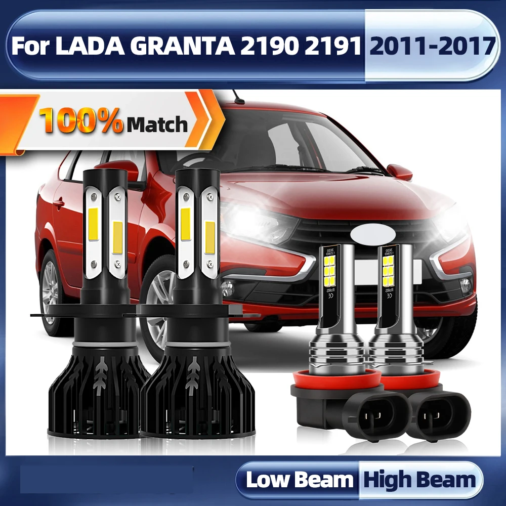 

40000LM H4 LED Headlight 240W Turbo Lamp 6000K CSP Chips Car Light Bulb For LADA GRANTA 2190 2191 2011-2013 2014 2015 2016 2017