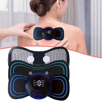 Mini Cervical Massager Electronic Pulse Back Massage Patch For Muscle Pain Relief Digital Display Adjustment 4