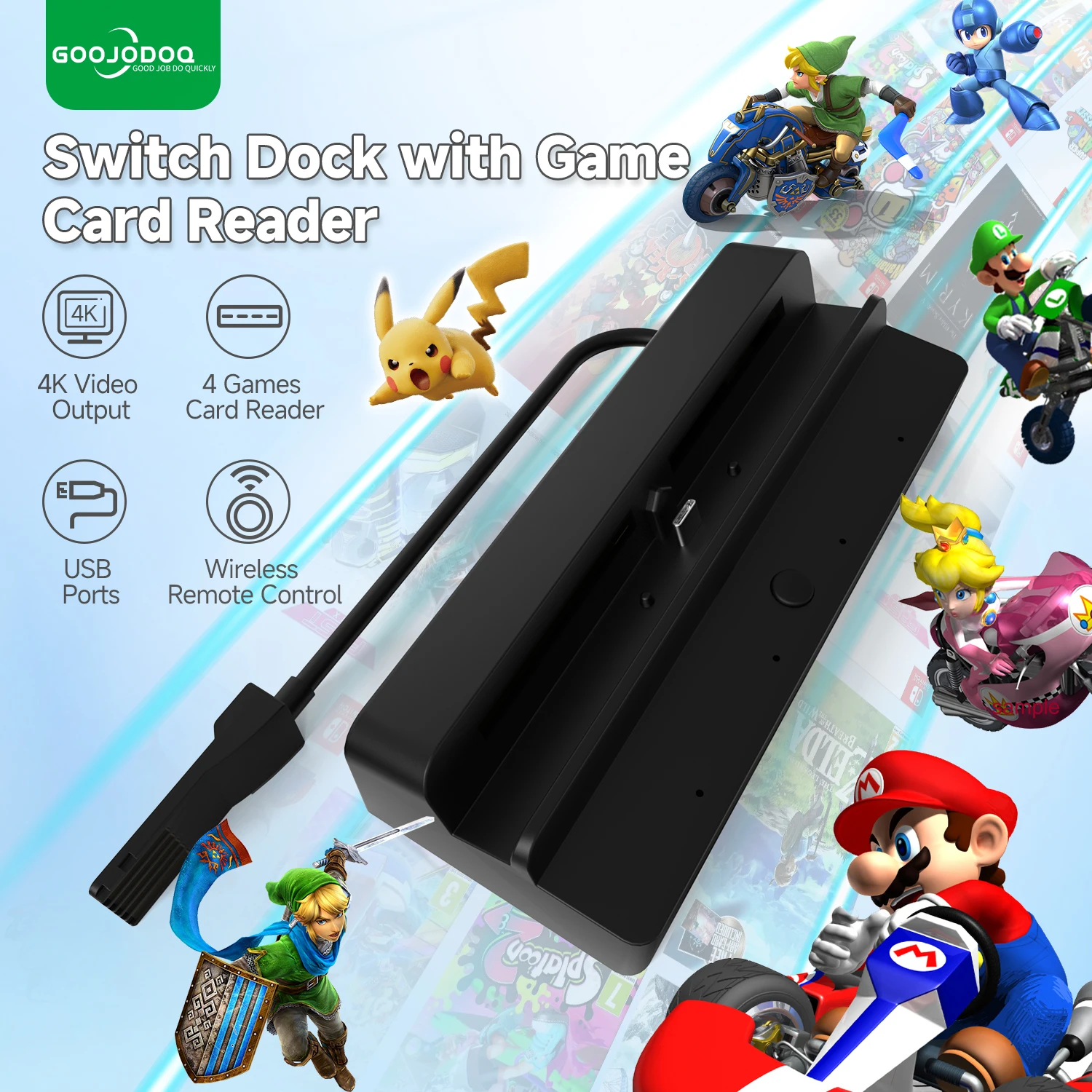 Switch Dock 8 in 1 with Game Card Reader Goojodoq