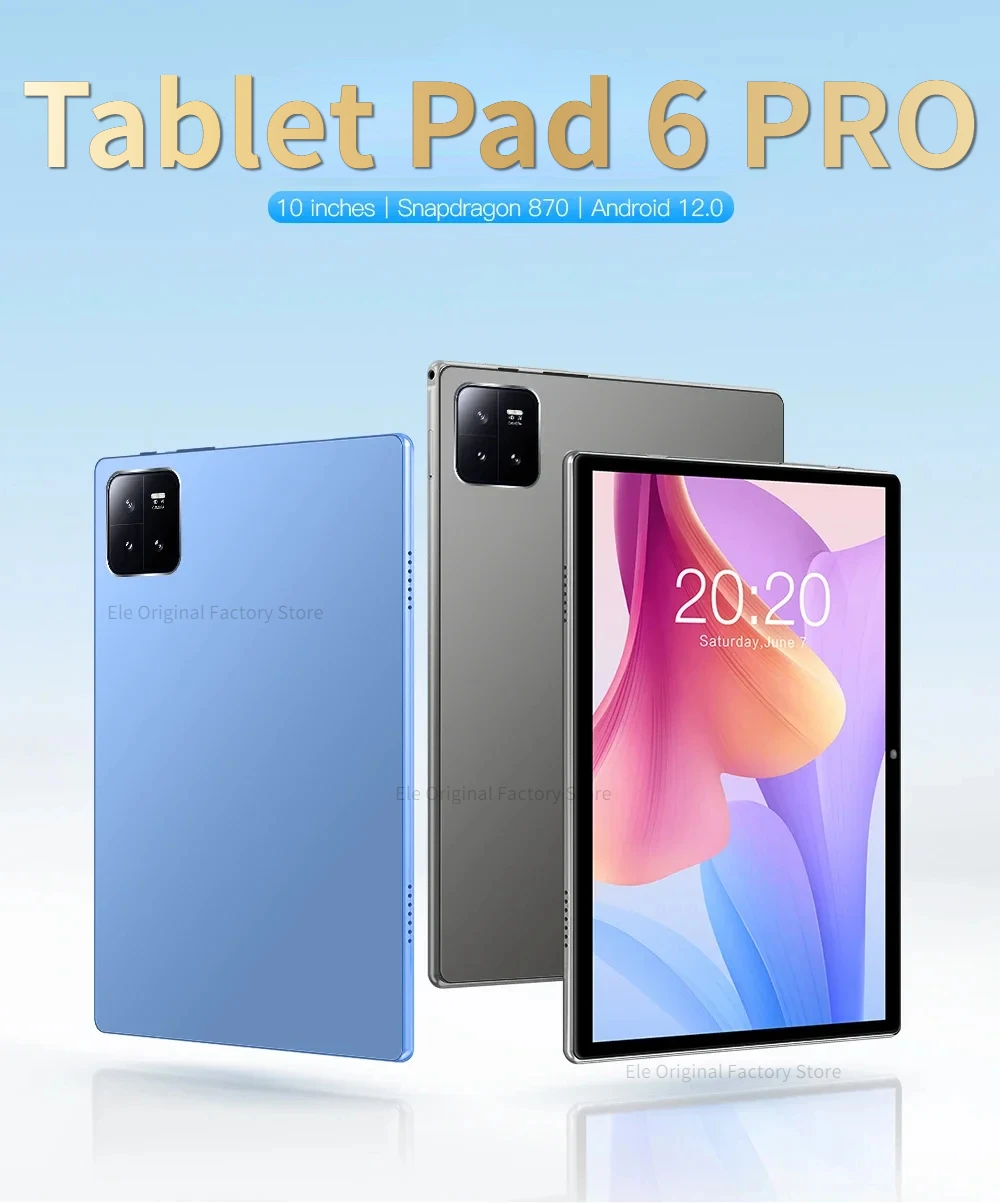 

2023 Global Version New Pad6Pro Tablet Android13 11Inch 12GB 512GB 5G Dual SIM Phone Call GPS Bluetooth WiFi Google Tablet PC