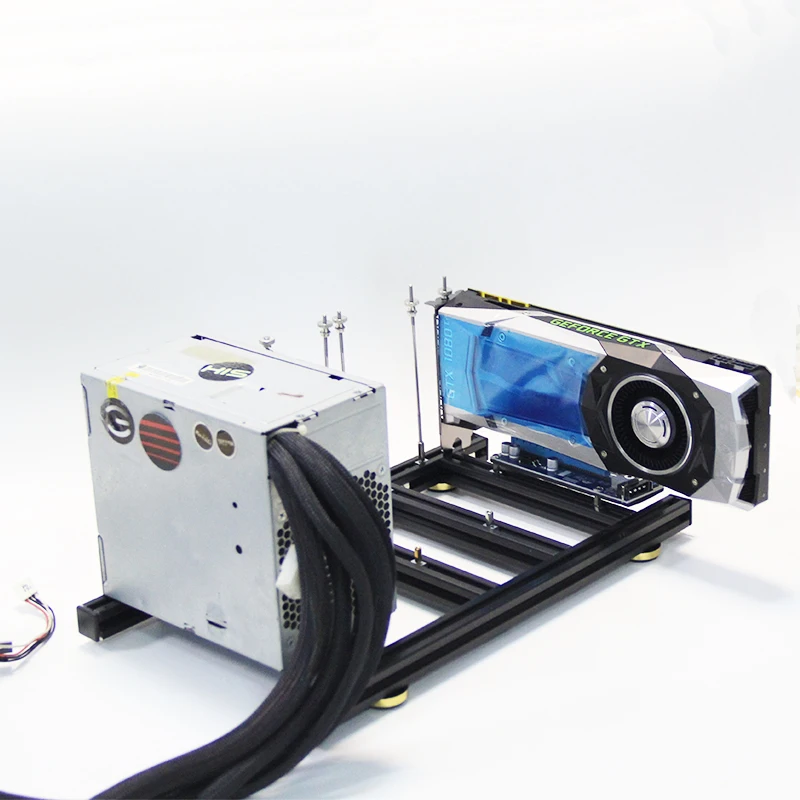 

External Graphics Card Bracket Multi GPU Fixed Support For 3 GPUs&ATX Power,VGA Base Metal Holder DIY PC Accessories