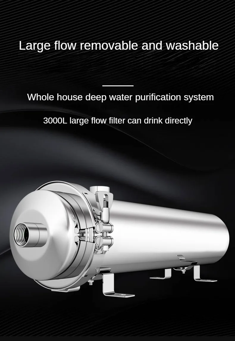 Description Picture 2 of itemWhole House Water Filter System,Stainless Steel Large Flow Water Filtration Reduces Sediment, Chlorine Taste and Odor, and Scale