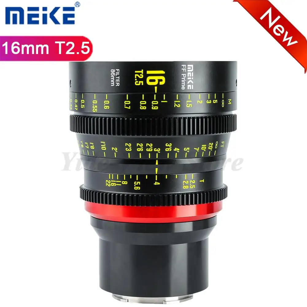 Meike Prime 16Mm T2.5 Full Frame Cine Lens Per Sistemi Di Telecamere Cinematografiche Come Sony-E Canon-Ef/Rf Panasonic-L Pro Camera-Pl C700 Fx3