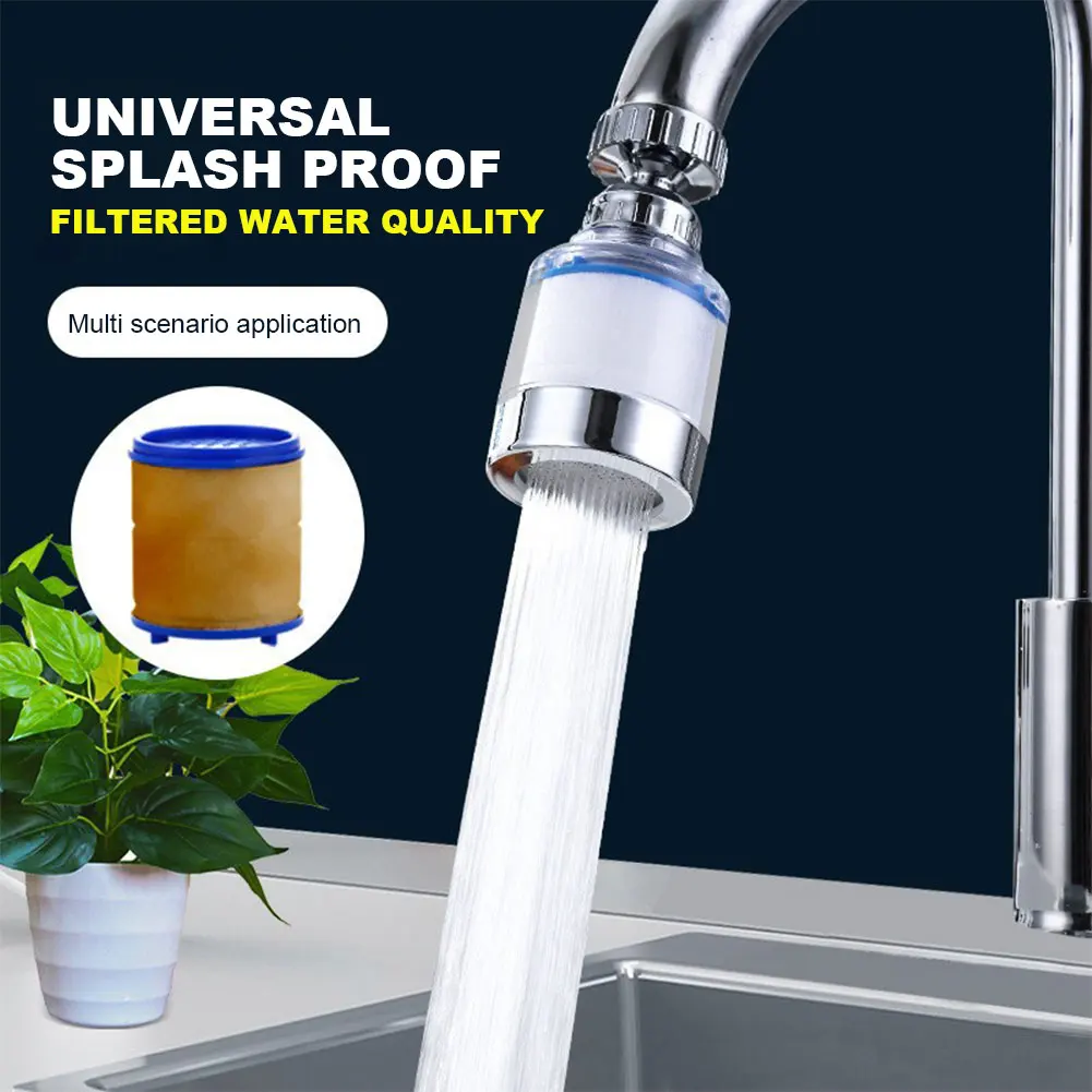 Household Faucet Purifier Sprayer Head 360 Degree Rotating Faucet Water Clean Filter Purifier Water Saving for Kitchen Bathroom