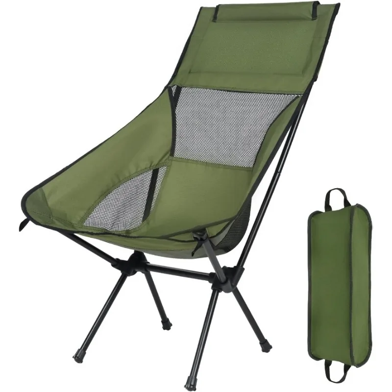 

Легкие складные стулья для кемпинга для взрослых, удобные высокие стулья для активного отдыха, походов, пешего туризма, рыбалки или пикника