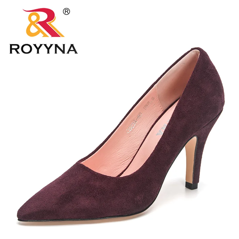 

ROYYNA 2023 New Designers Stilleto Spring Women Shoes Pointed Toe Ladies Pumps High Heels Dress Shoes Office Workplace