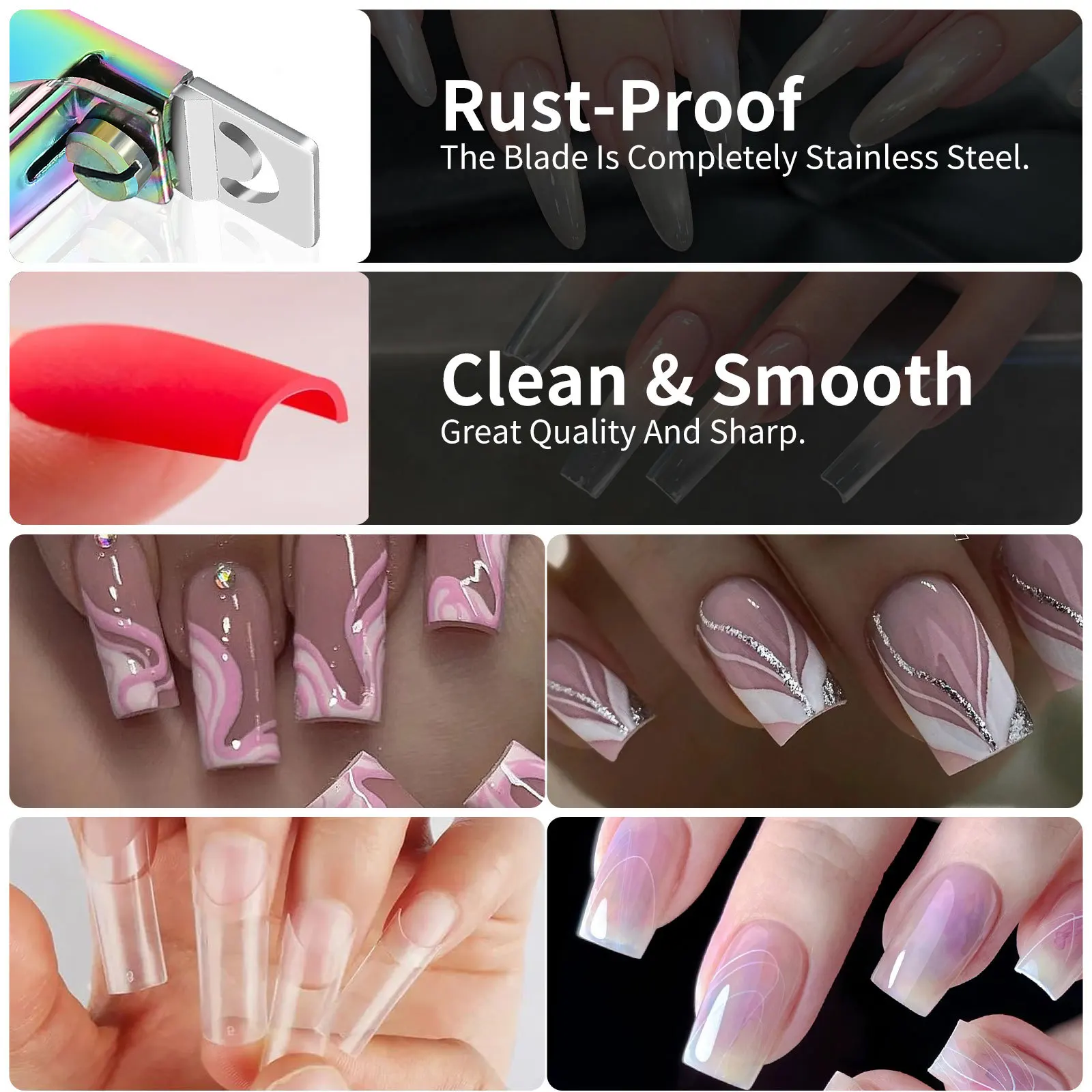 Professional Nail Art Clipper U Word False Tips Edge Cutters Manicure Colorful Stainless Steel Nail Art Tools Use For Magnet nail scissors set nail clipper set manicure nail clipper set manicure sets manicure set nail clippers kit nail clipper nail clippers