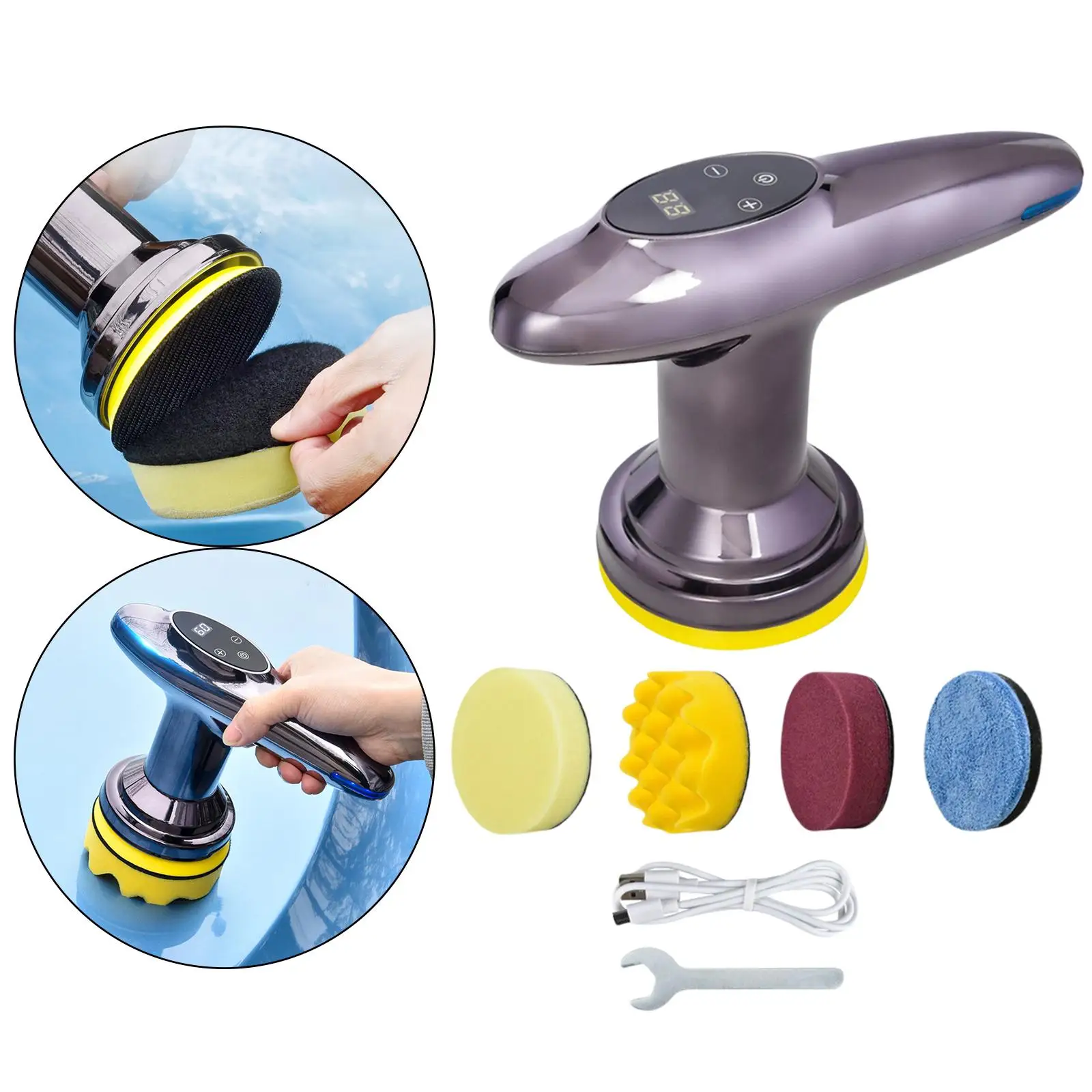 

Portable Car Polishing Machine Home DIY Tools Multipurpose Wireless Automotive Waxing Tools Auto Waxing Machine Polisher