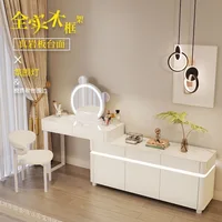 Commode en bois massif de style italien, chambre à coucher, moderne, Simple, petit appartement, coffre intégré, Mini Table de maquillage 2