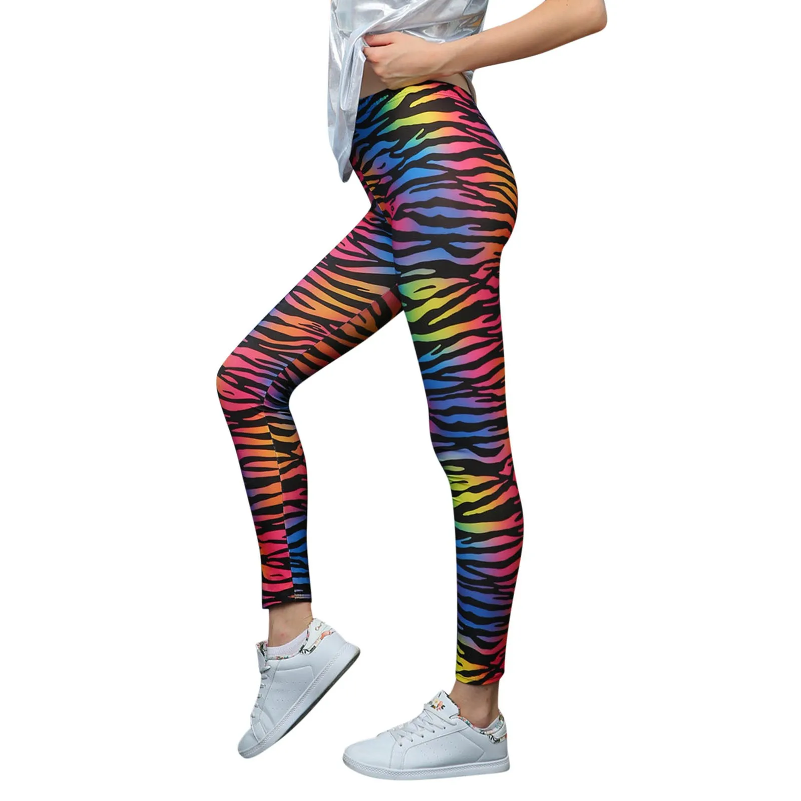 Sexy Leopard Leggings Animal Print Elastic Pants Snake Zebra Tights High Waist Legging Women Slim Workout Casual Yoga Trousers