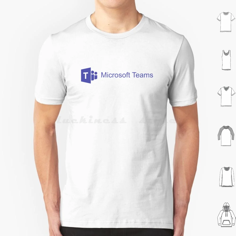 Blue Microsoft Teams Logo Text Serif T Shirt Cotton Uomo Donna Stampa Fai Da Te Microsoft Teams Microsoft Teams Azzurro Windows