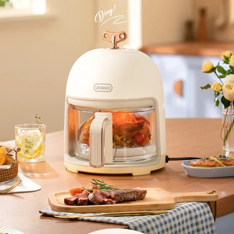 Air Fryer 220V Transparent Visible Multi-Functional Steam Glass Air Electric Fryer Visible Delicious Food Pizza Grilled Chicken