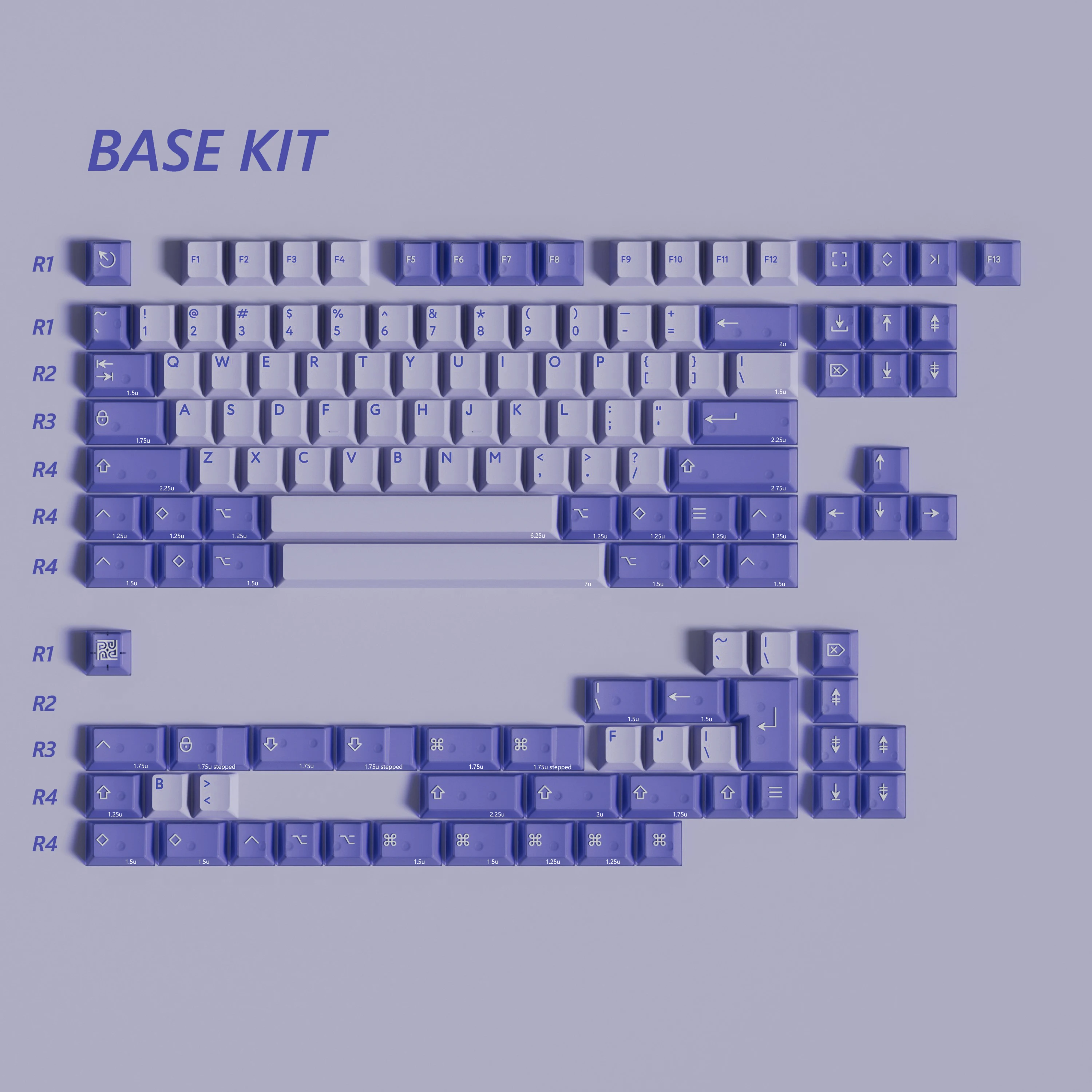 [기본 키트] PBTfans 페어리 체리 프로필, MX 스타일 키캡, KBDfans