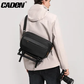 Borsa fotografica CADeN Cardon con scomparti, per il tempo libero e l'uso esterno, a tracolla singola, professionale, traspirante per fotocamere SLR