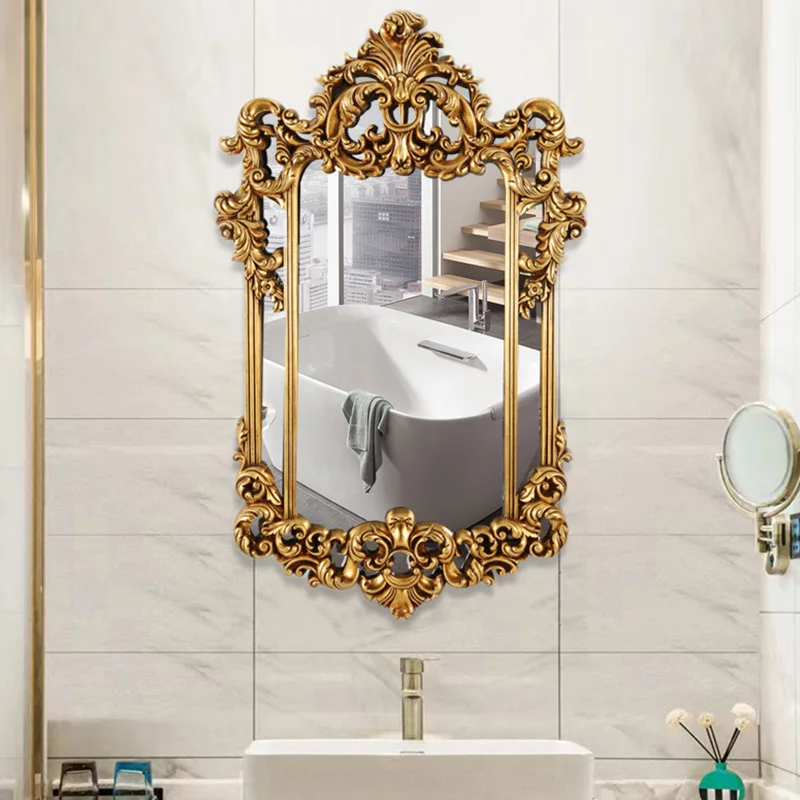 Espejo grande de cuerpo entero para baño, espejo de pie dorado Irregular,  diseño de ducha, decoración decorativa para Pared, decoración del hogar,  WWH30XP - AliExpress
