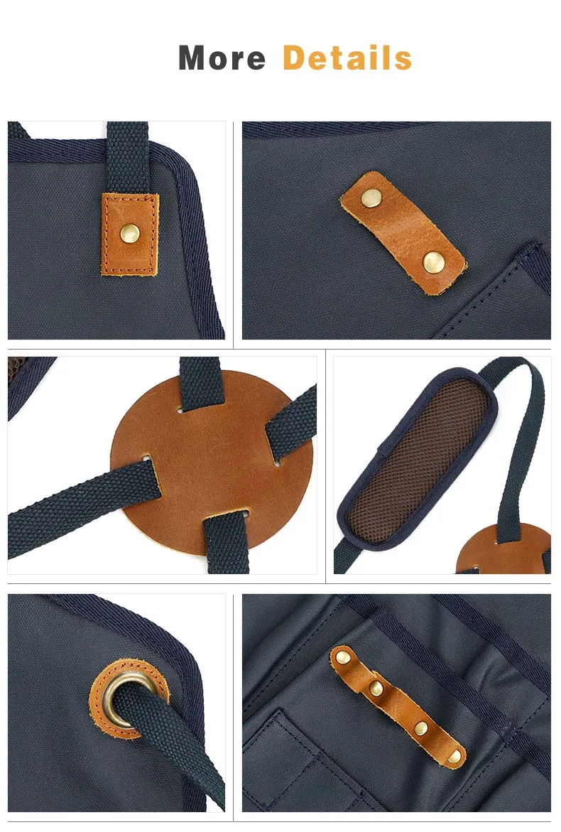 Verdickte wasserdichte und verschleiß feste Küche Leinwand Erwachsenen Mann Auto Reparatur mann Holzfäller Multifunktion werkzeug Tasche Schürze – Detail 8