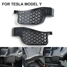 Filtro de desechos de 2 piezas para Tesla modelo Y, filtro de ranura de guía de agua para maletero delantero, antiobstrucción, accesorios de red de filtro de canal de agua