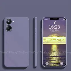Liquid Silicone Rubber Phone Protector Case - Sleek and Durable Design for Realme 9 ProPlus (Lavender Grey)