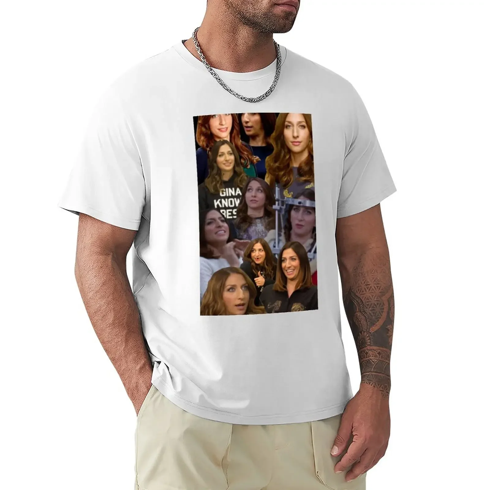 

Gina Collage T-Shirt anime funnys plus sizes men t shirt