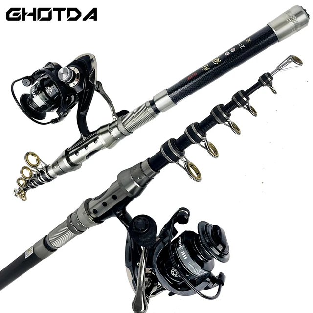Spinning Reel Fishing Rods Combo 1.8m/2.1m/1.5m/2.4m Carbon
