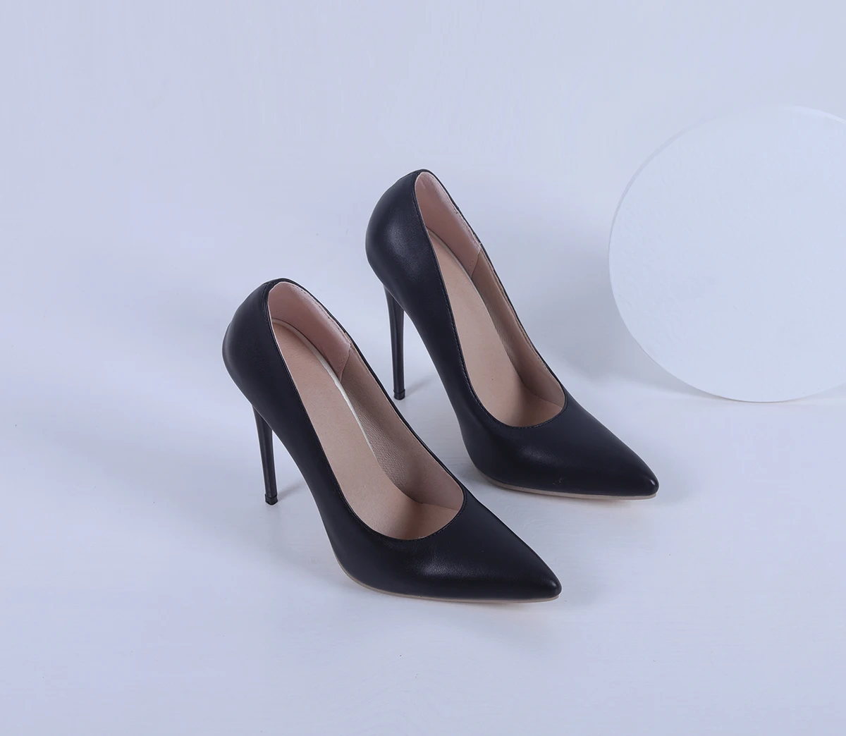 High Heels für Damen, Stiletto-Absätze für Partys, Brautschuhe, elegante Pumps mit spitzer Zehenpartie, Designer-Pumps im neuen Stil, Übergrößen 47, günstiger Ausverkauf, schwarze, rote, weiße Leder-High-Heels, matt, einfarbig – Detail 28