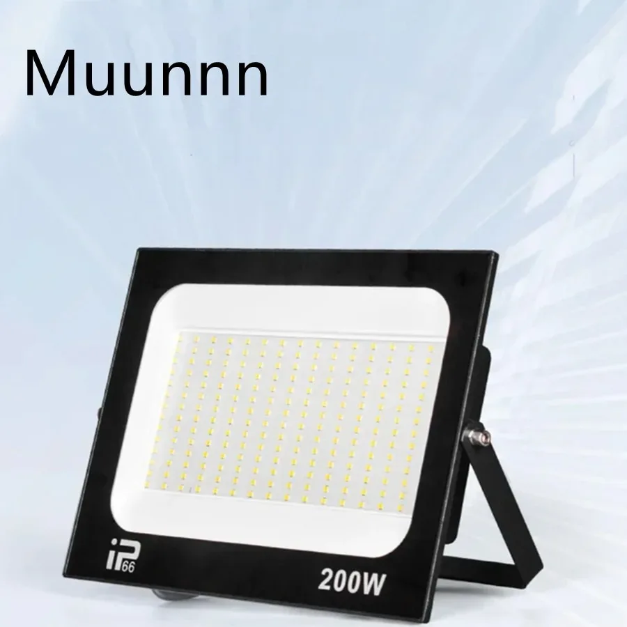 IP66 Waterproof LED Flood Light 100W 150W 200W Spotlight Outdoor Garden Porch Courtyard Lamp 6500K Garage Gate Wall Lamps
