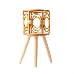 Elegant Large Rattan Floor Standing Planter Basket for Home and Office Decor (25cm)